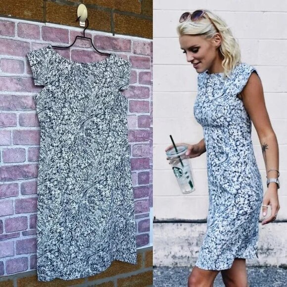 M.M.LaFleur Sarah 4.0 Dress in Indigo Marble size 8 - Picture 3 of 15